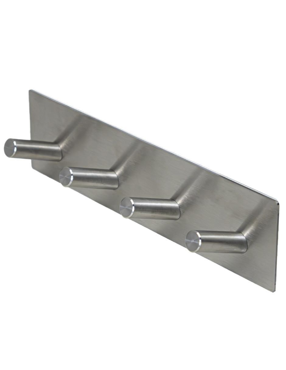 Perchero de pared de acero inoxidable 4 ganchos
