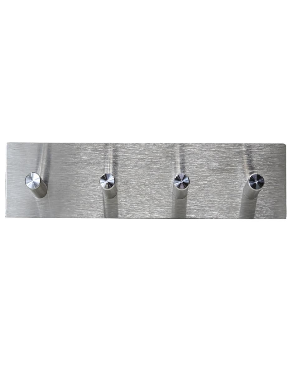 Perchero de pared de acero inoxidable 4 ganchos 2