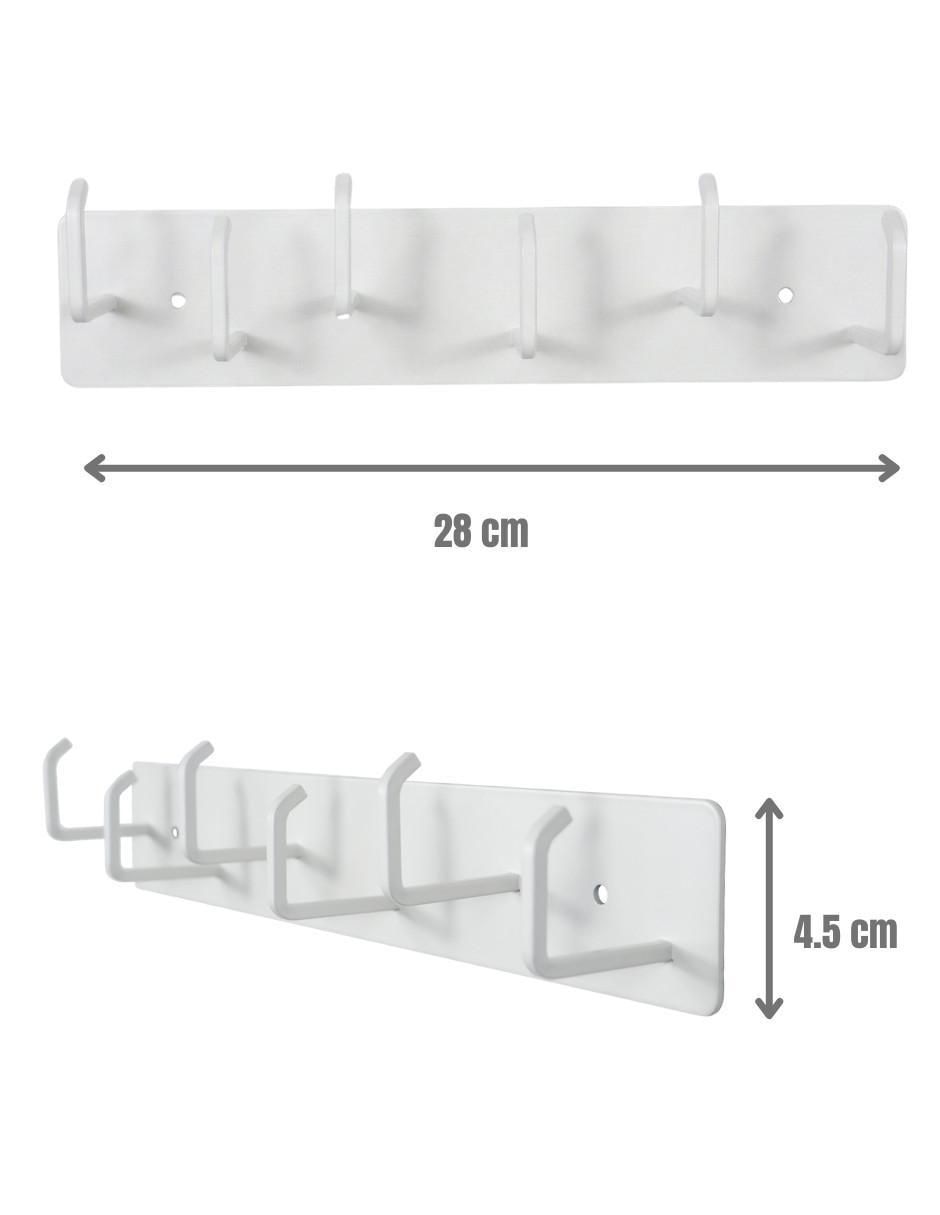 Perchero de pared de metal 6 ganchos 3