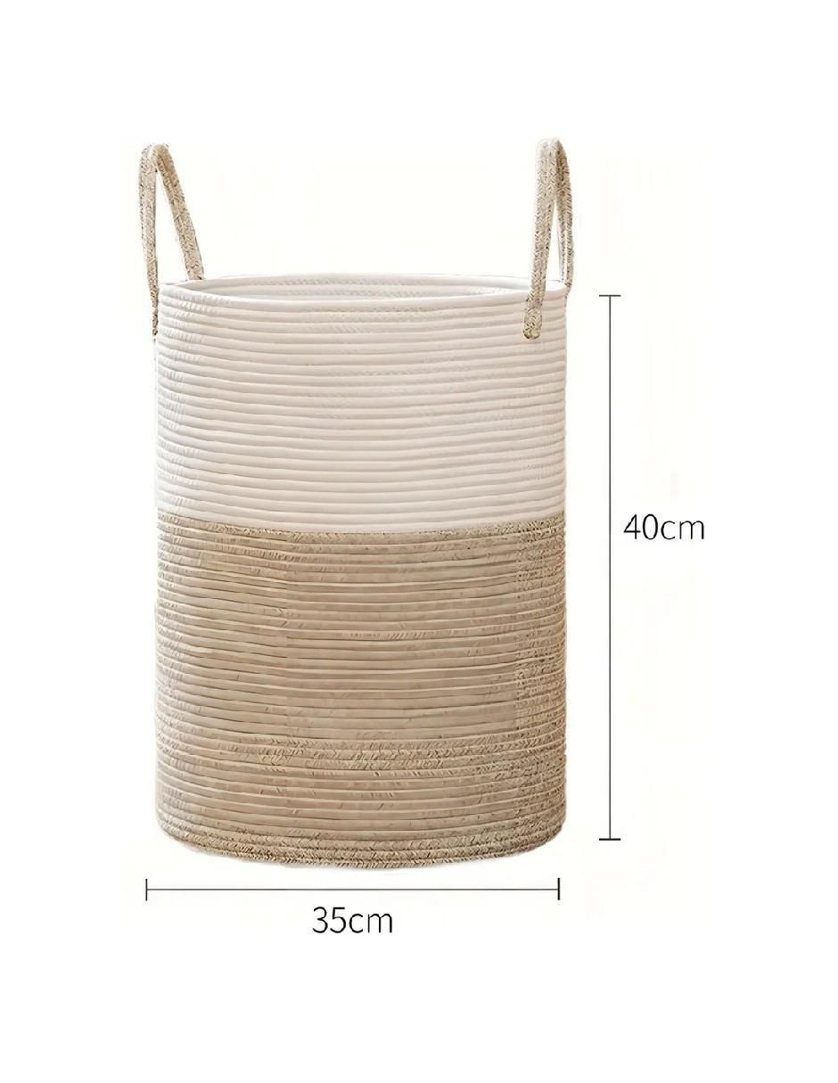 Cesto ropa multiusos de cuerda algodón 3
