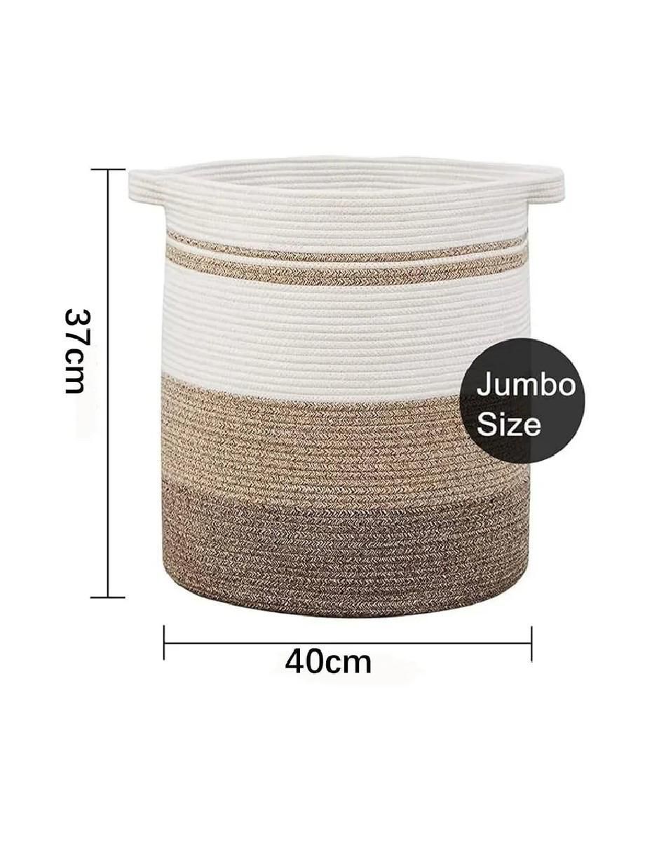 Cesto para ropa de cuerda algodón 3