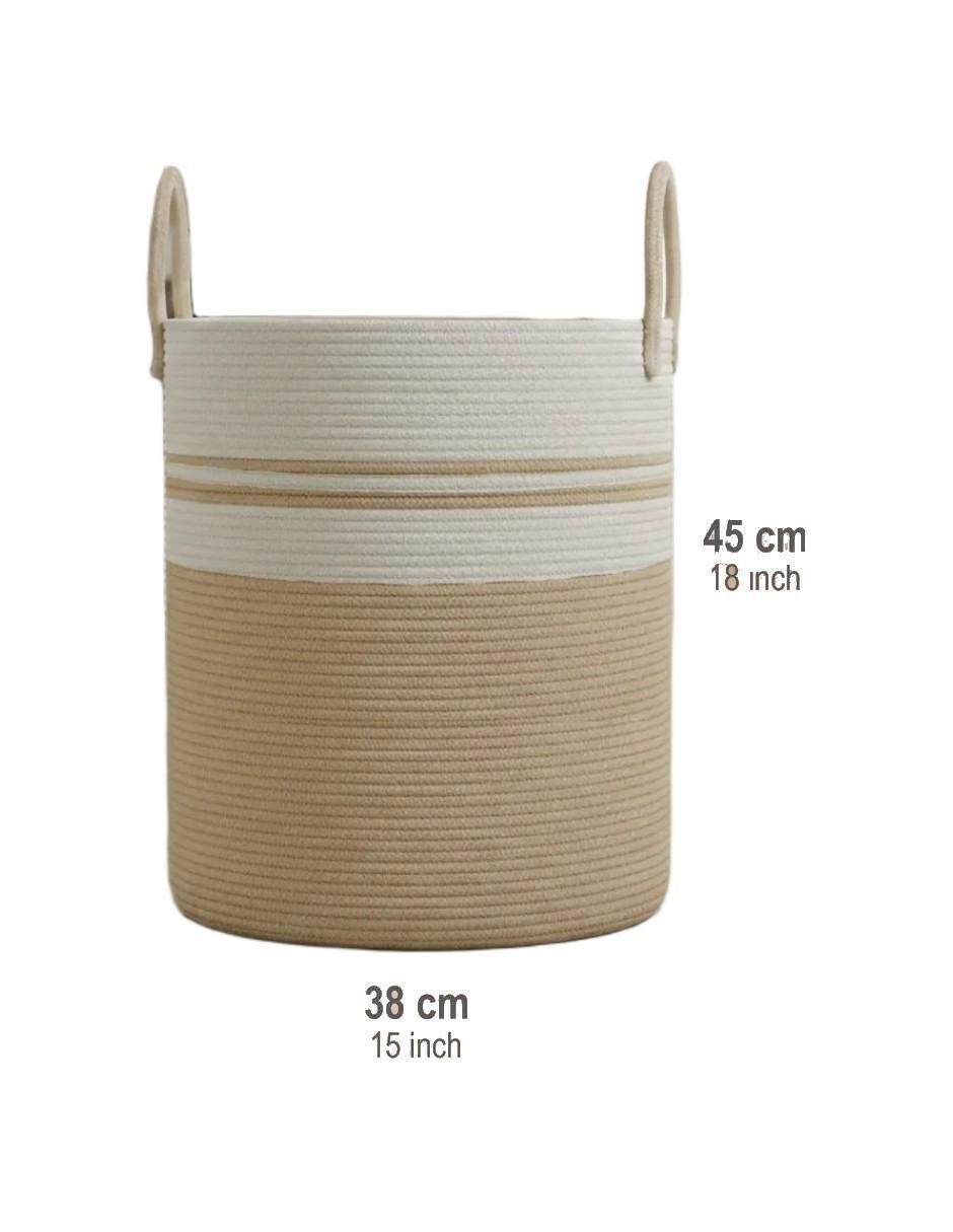 Cesto ropa multiusos de cuerda algodón 3
