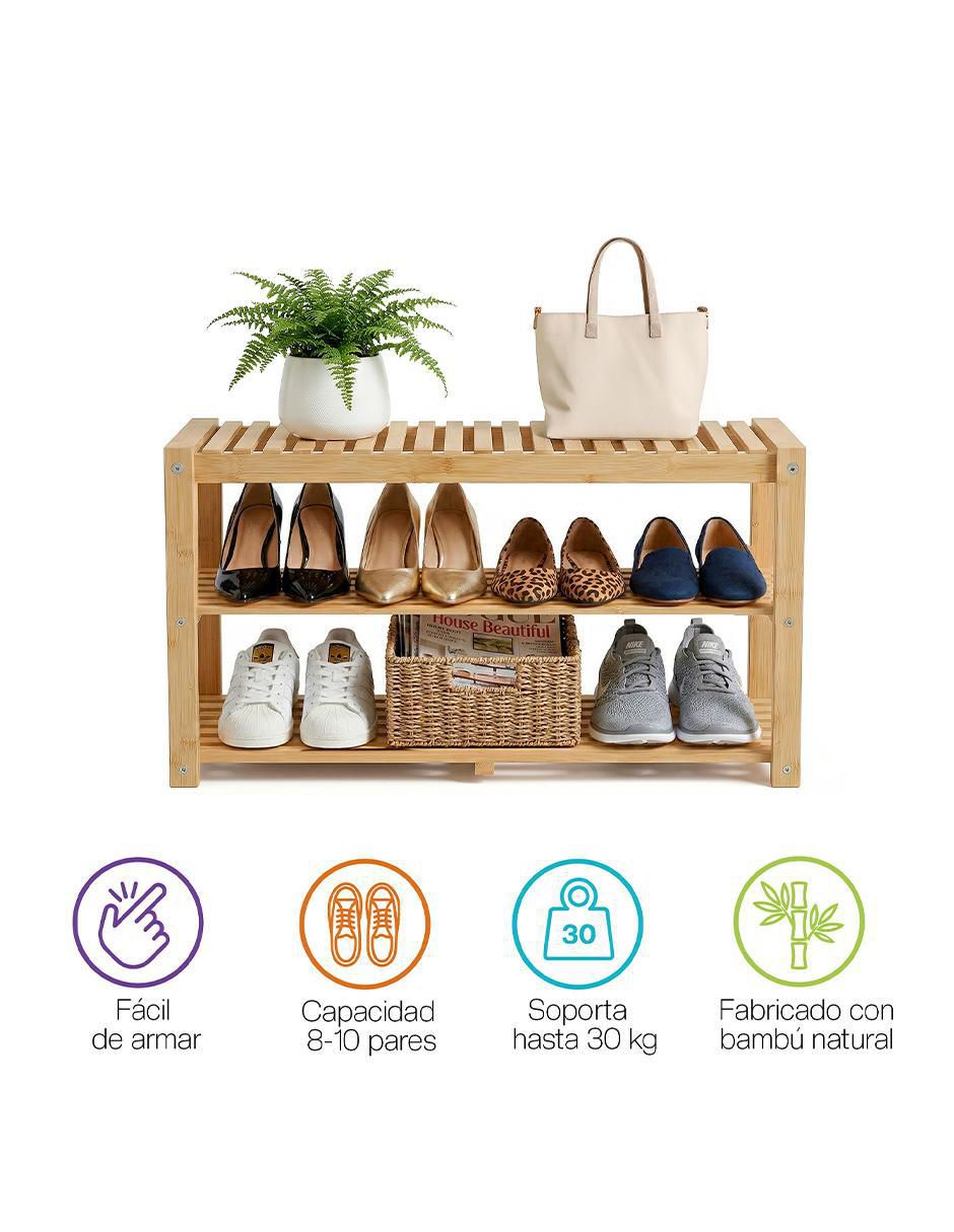 Zapatera armable multiusos para 10 pares de zapatos 2
